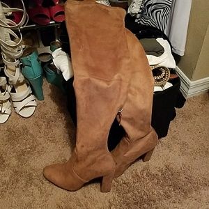 Steve Madden Suede block heel knee high boots